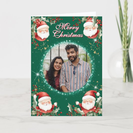 Jolly Santa Clause Photo シーズンカード (正面)