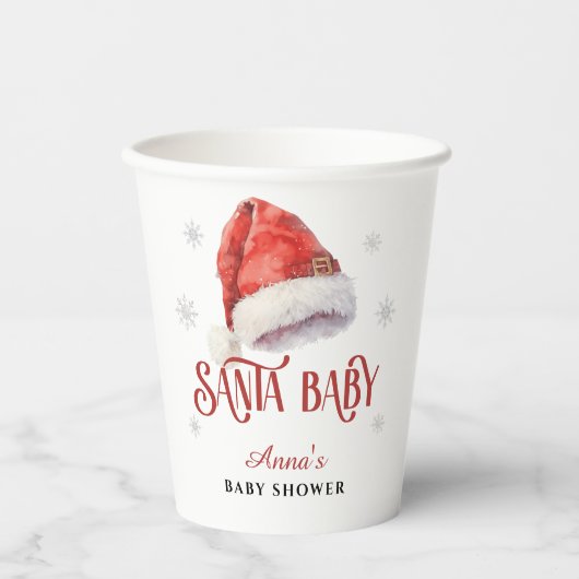 Jolly Santa Hat Baby Shower  紙コップ (正面)