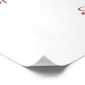 Jolly Santa Hat Baby Shower Welcome Sign ポスター (角)