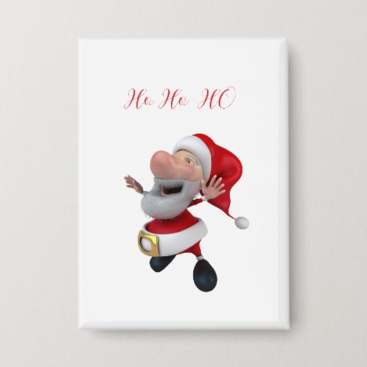 Jolly Santa Ho Ho  缶バッジ (正面)