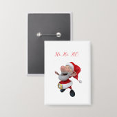 Jolly Santa Ho Ho  缶バッジ (正面/裏面)