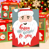 Jolly Santa Ho Ho Ho Xmas Greeting カード