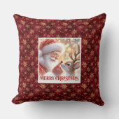 Jolly Santa Rudolph Xmas Pillow Cozy Winter Decor  クッション (正面)