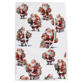 Jolly Santa Surprise Gift Bag ミディアムペーパーバッグ