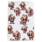 Jolly Santa Surprise Gift Bag ミディアムペーパーバッグ (裏面)