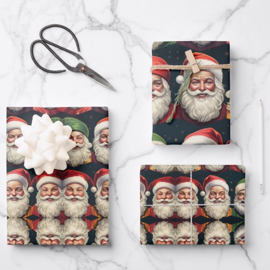 Jolly Santa wrapping paper ラッピングペーパーシート (正面)