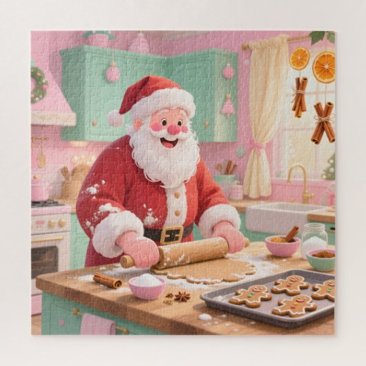 Jolly Santa's Cookie Kitchen Christmas ジグソーパズル (縦)