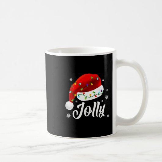 Jolly Subtle Minimal Christmas Funny Holiday Party コーヒーマグカップ (右)