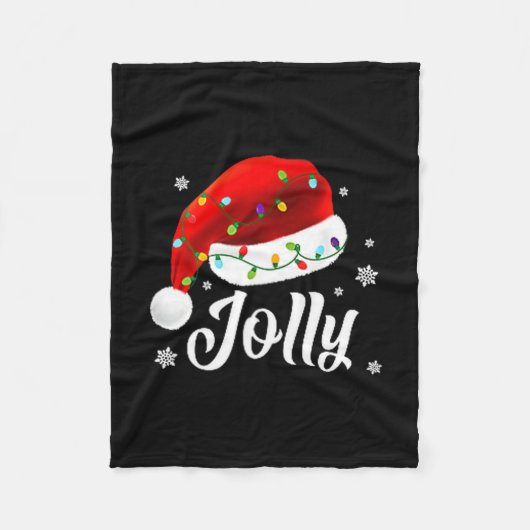 Jolly Subtle Minimal Christmas Funny Holiday Party フリースブランケット (正面)
