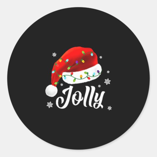 Jolly Subtle Minimal Christmas Funny Holiday Party ラウンドシール (正面)