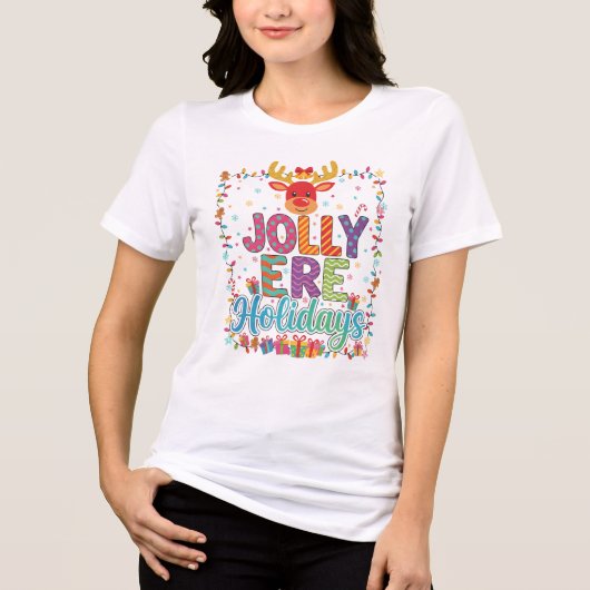 "Jolly Vibes & Gifted Style" トライブレンドTシャツ (正面)