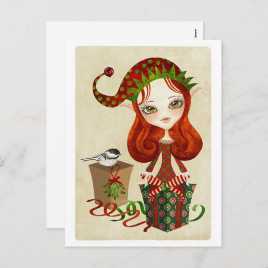 Jollybelleクリスマスグリーティングポストカード シーズンポストカード (正面/裏面)