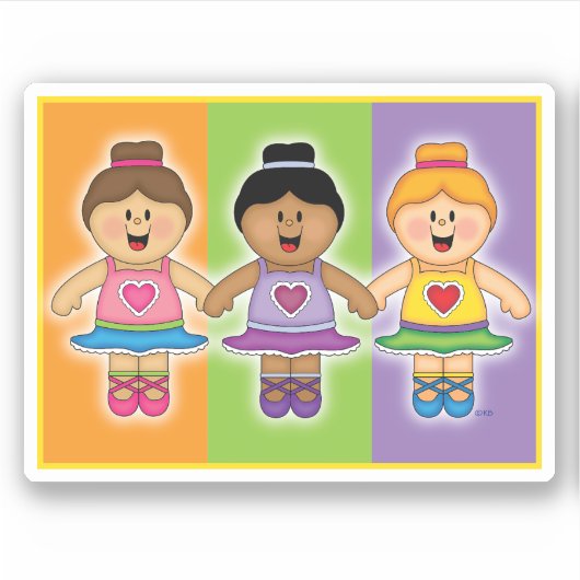 JollyKins Ballerina Trio シール (正面)