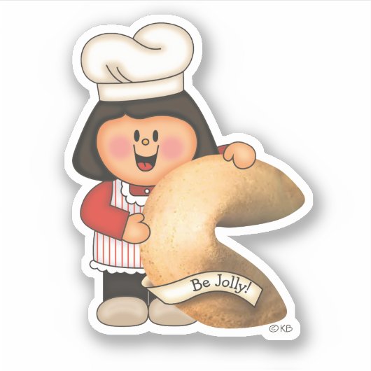 JollyKins Be Jolly Fortune Cookie シール (正面)
