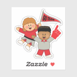 JollyKins Cheerleaders Red & Gray シール