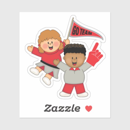 JollyKins Cheerleaders Red & Gray シール (シート)