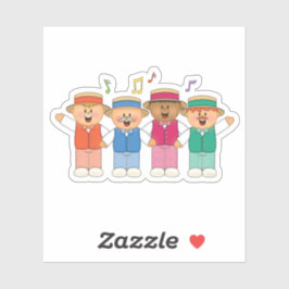 JollyKins Colorful Barbershop Quartet シール