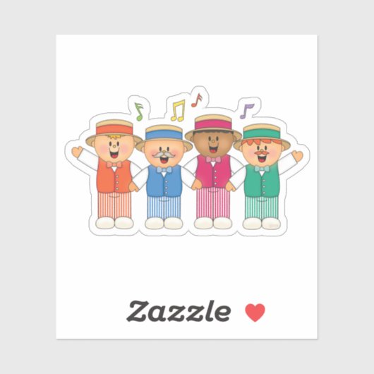 JollyKins Colorful Barbershop Quartet シール (シート)