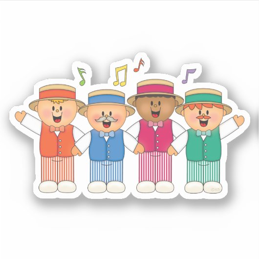 JollyKins Colorful Barbershop Quartet シール (正面)