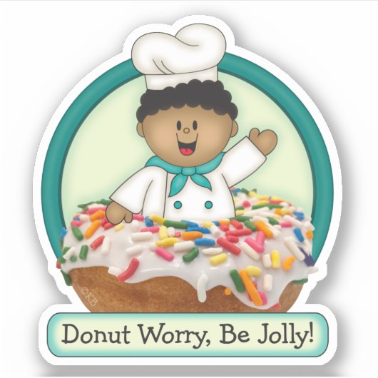 JollyKins Donut Green シール (正面)