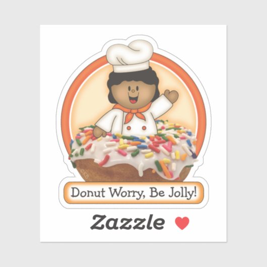 JollyKins Donut Orange シール (シート)