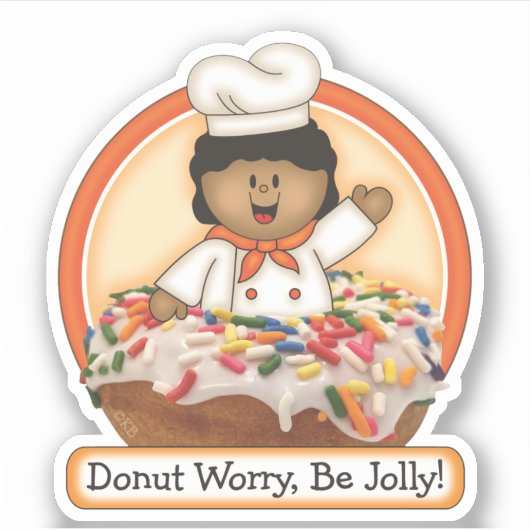 JollyKins Donut Orange シール (正面)