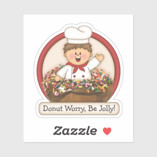 JollyKins Donut Red シール (シート)