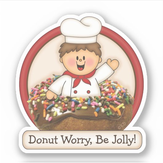 JollyKins Donut Red シール (正面)