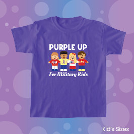 JollyKins Kid's Purple Up For Military Families Tシャツ