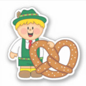JollyKins Octoberfest Pretzel Boy シール (正面)