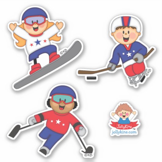 JollyKins Winter Paralympians  シール (正面)