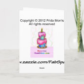 Jolyeux Anniversaireのフランスのなハッピーバースデーのケーキ カード (裏面)