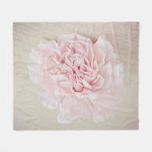 JoMazArt著かわいらしいピンクのカーネーション フリースブランケット (正面(横))