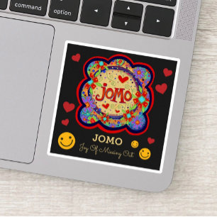 「JOMO」インスピレーションスマイリー シール