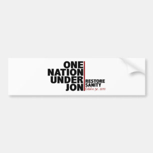 jon (ステュワート)の下の1つの国家 バンパーステッカー