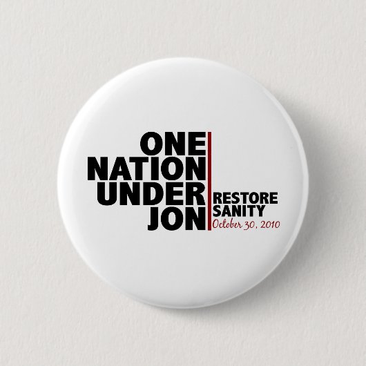 jon (ステュワート)の下の1つの国家 缶バッジ (正面)