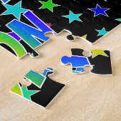 "JON"名、おもしろい"ハッピーバースデー" ジグソーパズル (側面)