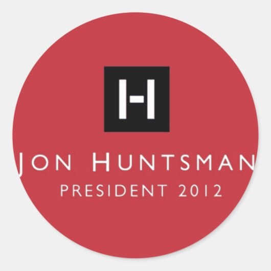 Jon Huntsman 2012社長 ラウンドシール (正面)