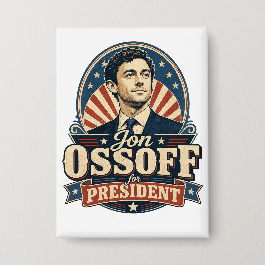 Jon Ossoff | 大統領へ | 政治的 缶バッジ (正面)