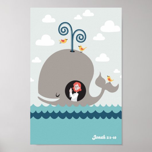 Jonah And The Whale Poster Bible Story Christian ポスター (正面)