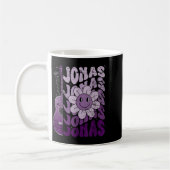 Jonas First Name I Love Jonas Girl Groovy 80's Vin コーヒーマグカップ (左)