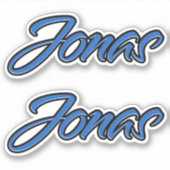 Jonas Name blue Aufkleber Sticker Stickerset シール (正面)