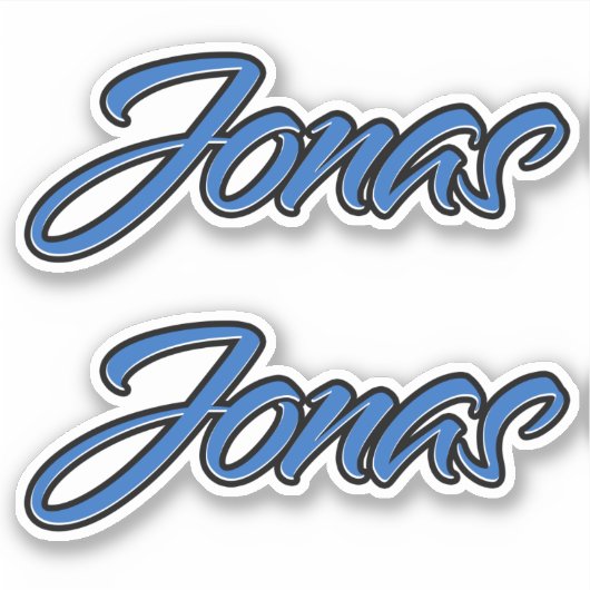Jonas Name blue Aufkleber Sticker Stickerset シール (正面)