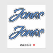 Jonas Name blue Aufkleber Sticker Stickerset シール (シート)