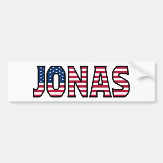 Jonas Name Vorname USA Aufkleber Sticker Auto バンパーステッカー (正面)