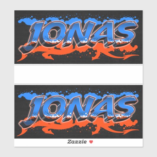 Jonas Vorname Name Graffiti Aufkleber Sticker シール (シート)