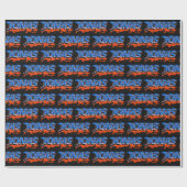 Jonas Vorname Name Graffiti blue orange ラッピングペーパー (フラット)