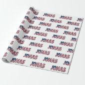Jonas Vorname Name USA US Geschenkpapier Papier ラッピングペーパー (アンロールド)