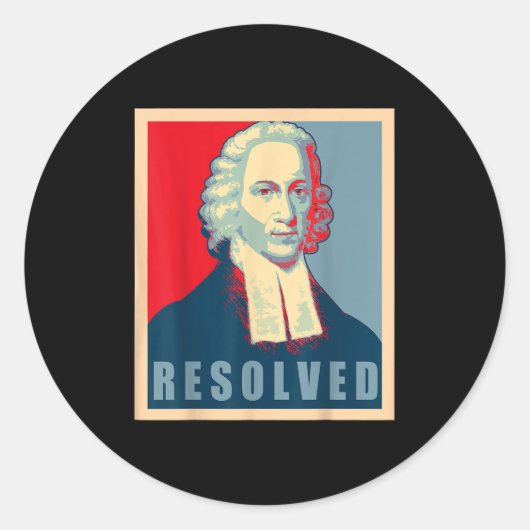 Jonathan Edwards Resolved Calvinist Reformed  ラウンドシール (正面)
