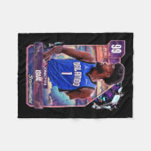 Jonathan Isaac 99 Dark Card Hd フリースブランケット (正面(横))